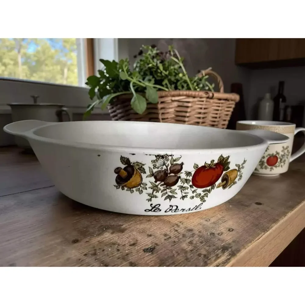 Vintage Corning Ware Spice of Life Skillet Le Persil 6.5 Grab-It Pan